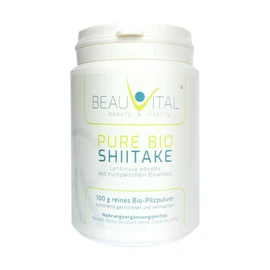 Pure Bio Shiitake Powder 100 g Lentinula edodes Shiitake Mushroom from EU Organic Agriculture, Vegan, No Artificial Additives