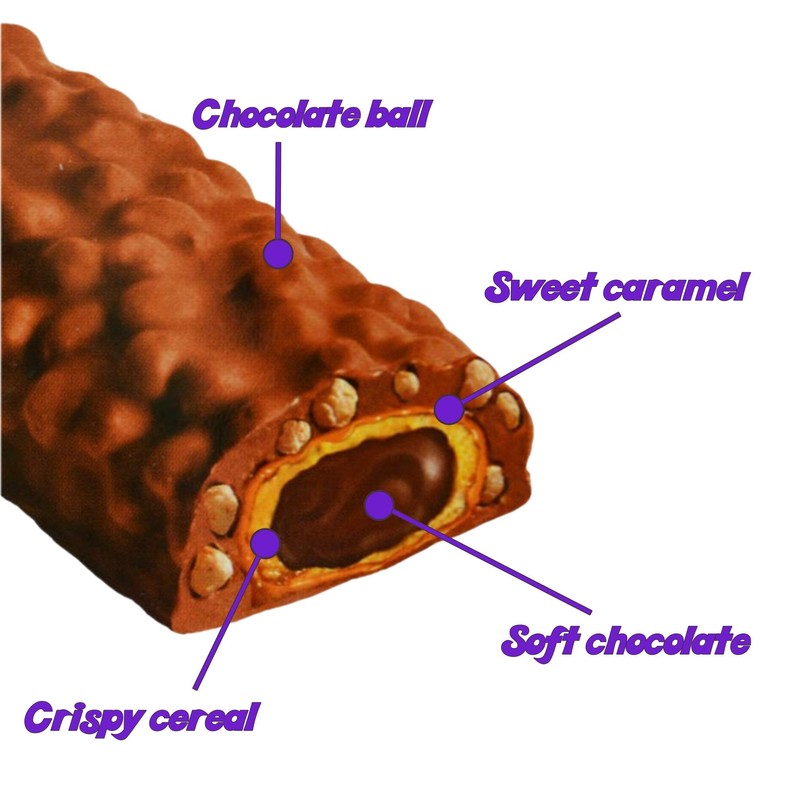 Choco Mucho | Caramel Creamy Chocolate Cookie Candy Bars |