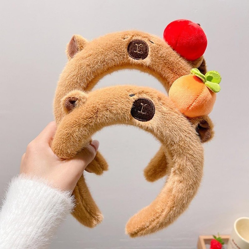 YGCHEN Capybara Headband Plush Toy Headbands Animal Hair Band Cartoon