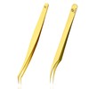 Wishbeauty Lash Tweezers for Eyelash Extensions, Professional Tweezers, Stainless Steel