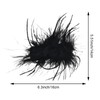 2PCS Black Ostrich Hair Clip, Ostrich Hair Feathers Clips, Artificial