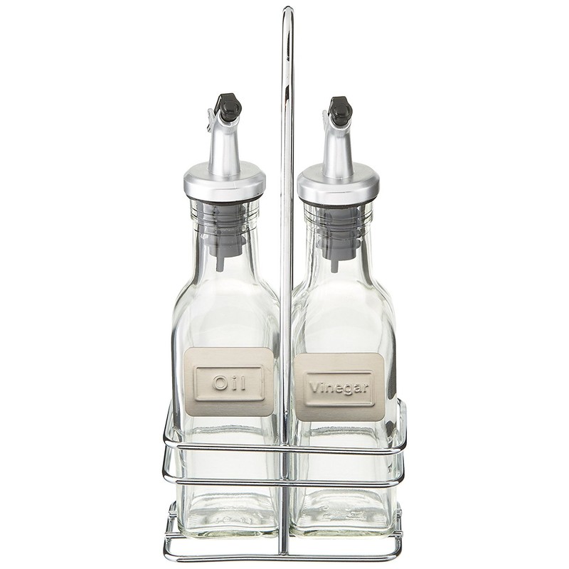 CUISINOX Cruet Oil and Vinegar Bottles Set with Dripless Spouts