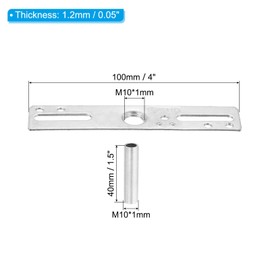 PATIKIL 4" Ceiling Light Plate Kit, 5 Pack Light Crossbar Mounting Bracket Universal Lamp Fixture Hardware Set for Chandelier Wall Light, Silver