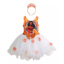 Tuybb Disfraz Vestido Princesa Moana Bebe Niña Navidad Fiesta Cumpleaños Dibujos Animados