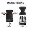 ZWZNBL 16 pieces of 20mm wide webbing buckles, black plastic