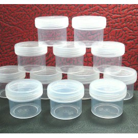 DecoJars 20 Jars 1 ounce Containers + Clear Caps Lid for cremes charms 4304 DecoJars USA
