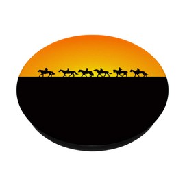 Horseback Riding Trail Horse Silhouette On Sunset And Black