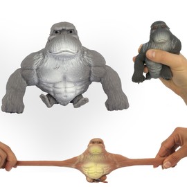 Stretchy Gorilla Toy - Stress Relief Toys for Children and Adults, Stretchy Monkey Toy, Decompress and Squish, Colour Sent at Random in Display Box