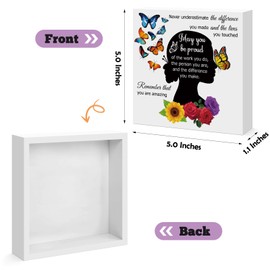 Inspirational Gifts for Women Friends Thank You Appreciation Gifts for Colleague Employee Mentor Teacher Nurse Farewell Retirement Gift for Women Coworker Boss Desk Decor Sign