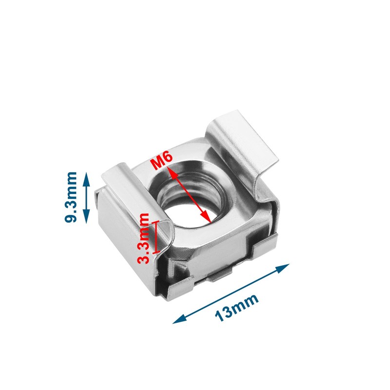 EMSea Pack of 20 M6 Cage Nuts 304 Stainless Steel