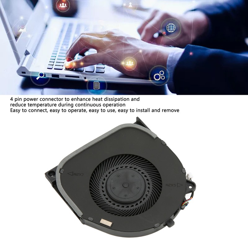 Laptop Cooling Fan Replacement 4 Pin Power Connector For Lenovo