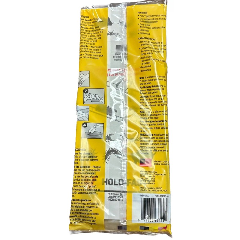 Victor Holdfast Glue Traps Mice Insects 10 glue boards ,