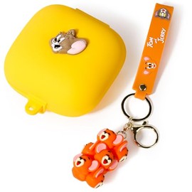 Suublg Case for Powerbeats Pro Wireless Earbuds with Doll Lanyard Carabiner, Silicone Cute Cover Protective Shockproof with Multiple Cartoon Styles of Design for Beats Powerbeats Pro