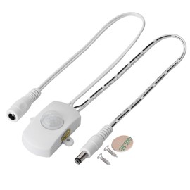 PIR Motion Sensor Switch,LED Strip Automatic Detector High and Stable Sensitivity, Used on The Motion-Activated Lighting, LED Strips Security System, Automatic Sensory Device (White)