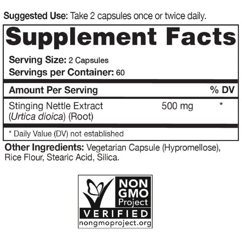 Natural Choice Botanicals Stinging Nettle Root Extract Supplement - 120