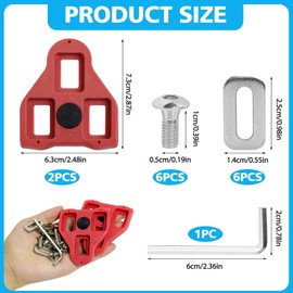 Bike Cleats Compatible with Peloton Look Delta System, 9 Degree Float System Pedal Cleats Set for Indoor Cycling and Road Bike Exercise, Durable Clipless Pedal Cleat Set for Spinning and Cycling Shoes