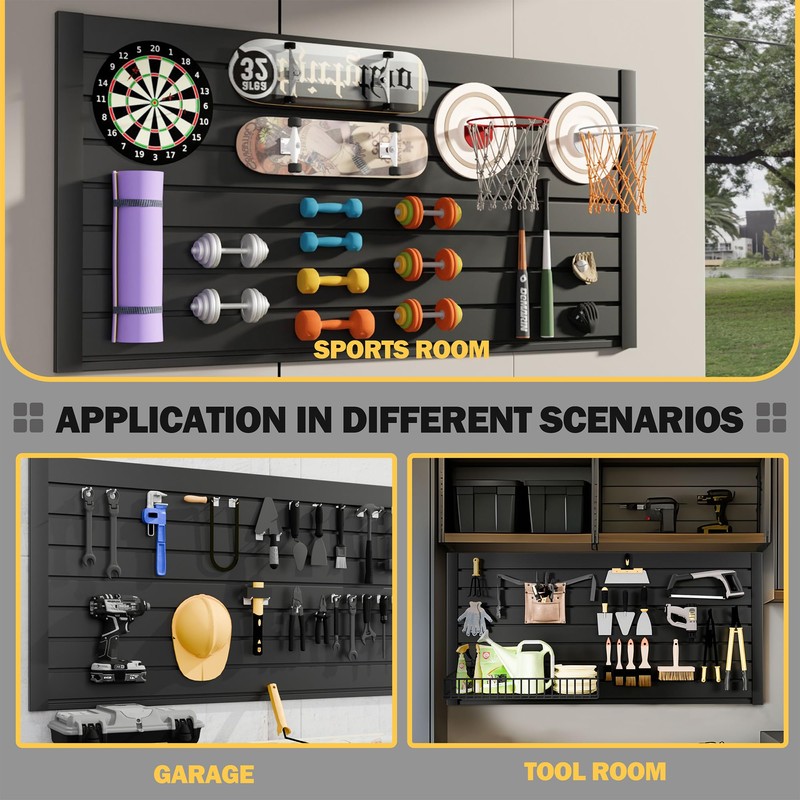 RORA Slat Wall Paneling Garage Slat Wall Storage Systems 2x4