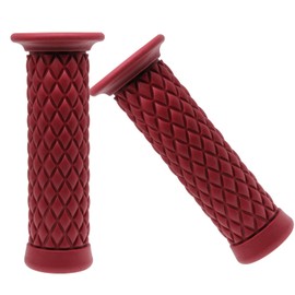 amavoler Motorcycle Handles Grips - Non Slip Rubber Motorcycle Grips for Harley Honda Yamaha Suzuki Kawasaki (Red)