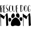 CafePress Rescue Dog Mom Rectangle Bumper Sticker Car Decal