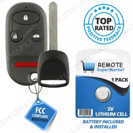 RemoteSuperMarket Replacement for 2002 2003 2004 Honda CR-V CRV Remote Car Keyless Key Fob Set