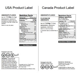 Food to Live Amaranth Flakes, 7.5 Pounds – Flaked Whole Amaranth Seeds, Vegan. Natural Thickener. Good Source of Protein. Great Alternative to Oatmeal. Perfect Base for Granola, Breakfast Cereal