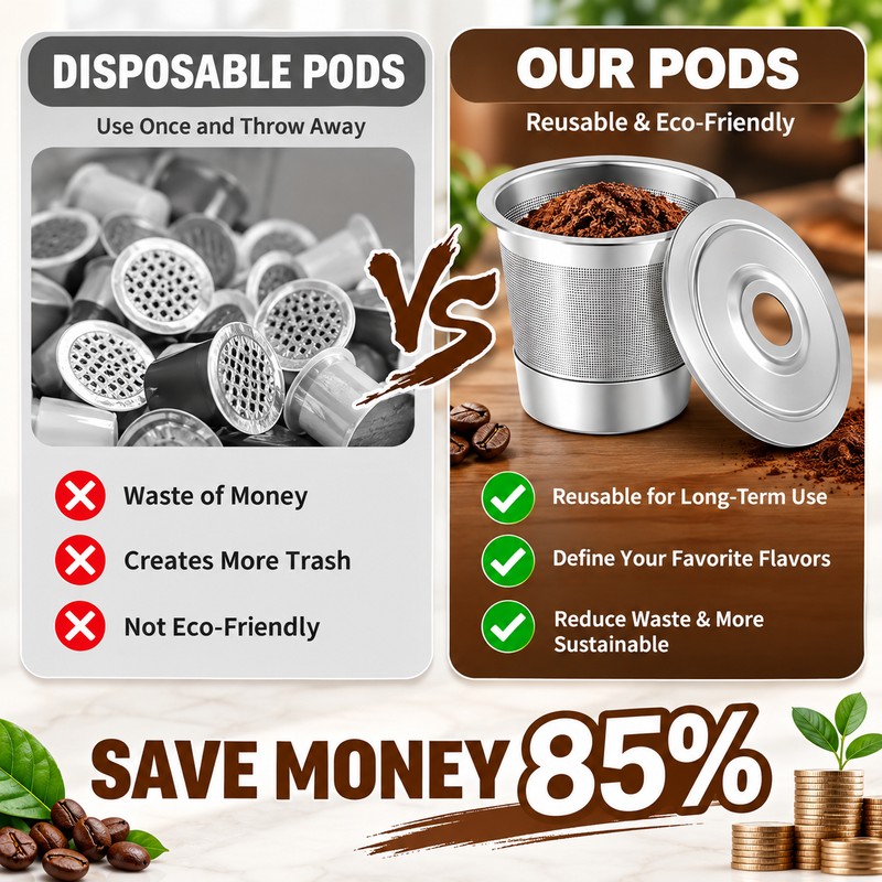 Reusable Coffee Pods for Ninja Coffee Makers – 2-Pack SUS304