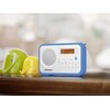 Sangean PR-D18BU AM/FM Portable Digital Radio with Protective Bumper, White/Blue