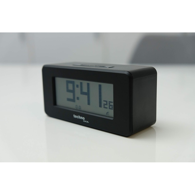Technoline Radio Alarm Clock with Positive and Negative Display, matt