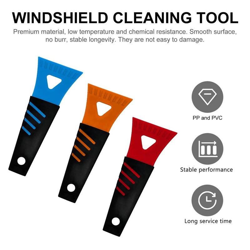 EIHI Set of 3 ice scrapers for cars, ice scraper