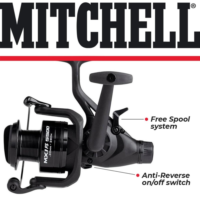 Mitchell MX1 FS Freehub Baitrunner Style Fishing Reel - Carp