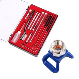 Spray Gun Cleaning Kit with Case, HVLP Spray Gun Cleaning 23 Pcs, Airbrush Cleaning Kit, to Air Tools, Gravity, Airbrush, Pressure Feed, with 7/8 Airless Spray Tip