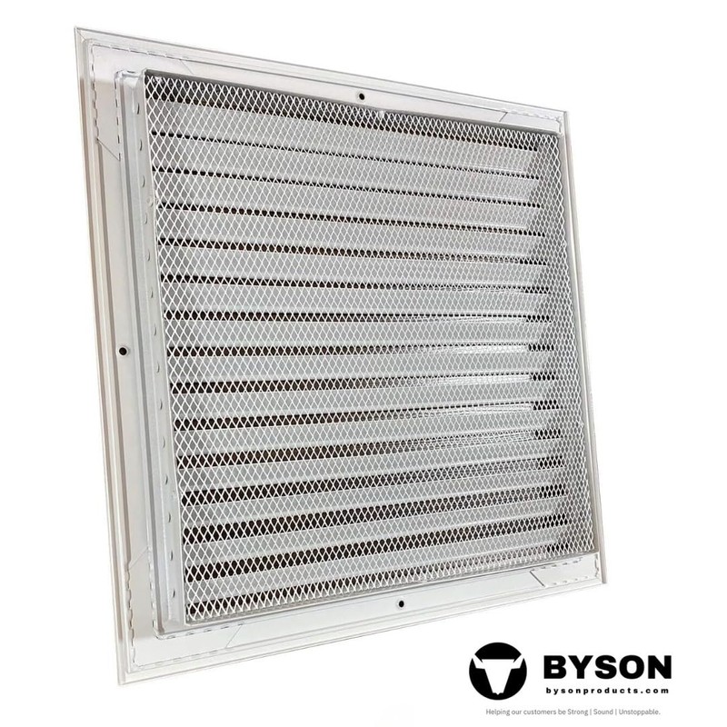 Byson Aluminum Return Air Grille Fixed Louvre White Powder Coating
