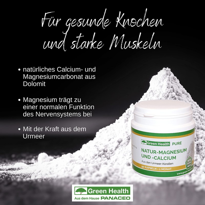 Green Health Natur-Magnesium und -Calcium 90 Kapseln