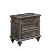Xiaowei Farmhouse Nightstand with 3 Drawer Storage, 23'' Wide Rustic