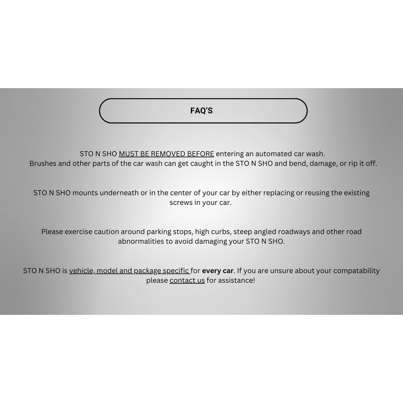 STO N SHO Front License Plate Bracket Compatible with 2020-2022