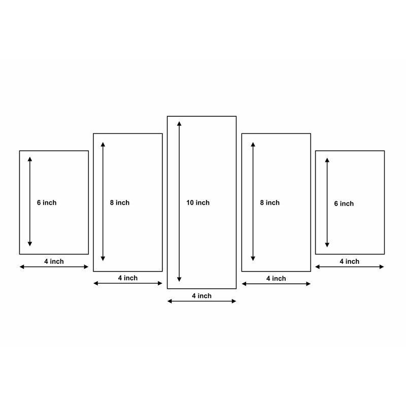 PRINTELLIGENT Multiple Frames Printed 5 Piece Lord Buddha Blessing (10