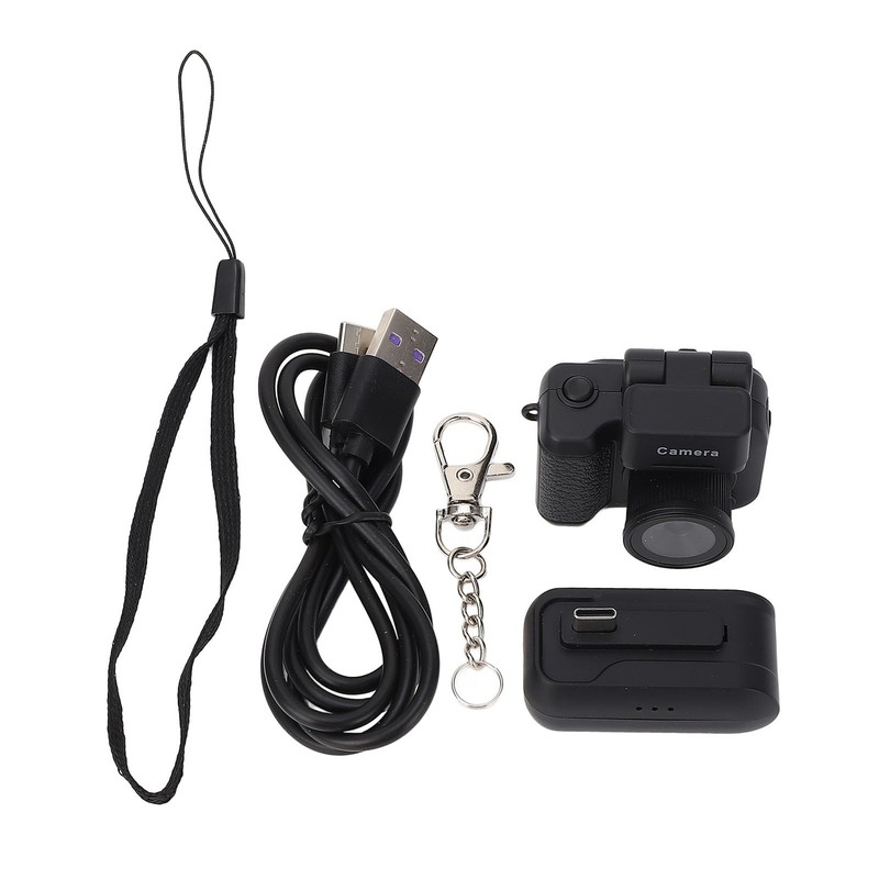 Plyisty Mini Keychain Camera, 1080P 2MP Small Thumb Sized Camera,