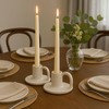 Ceramic Taper Candle Holders with Handle (Set of 2) –