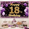 18th Birthday Decoration Backdrop Banner, Happy 18th Birthday Decorations for
