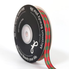 Micomon Cinta dorada metálica de Navidad para embalaje de tartas, 25 yardas cada rollo, 100% poliéster (3/8 pulgadas, dorado)