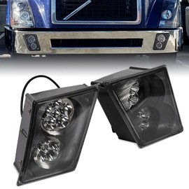 HECASA LED Fog Lights Pair Compatible with 2003-2017 Volvo VNL/VN Trucks Replacement for 20737496 20737497 New Bumper Lamp Driver Passenger