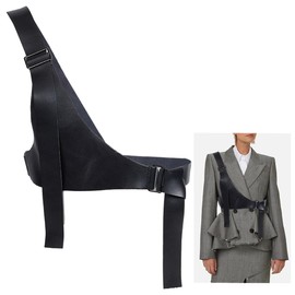 CABODYALS Black Vintage Waist Belt Imitation Leather Goth Harness Chest Punk Adjustable Gothic Rock Strap Rave Plus Size Boho Decorative Waistband Belts for Women Clothes Body Jewelry Accessory