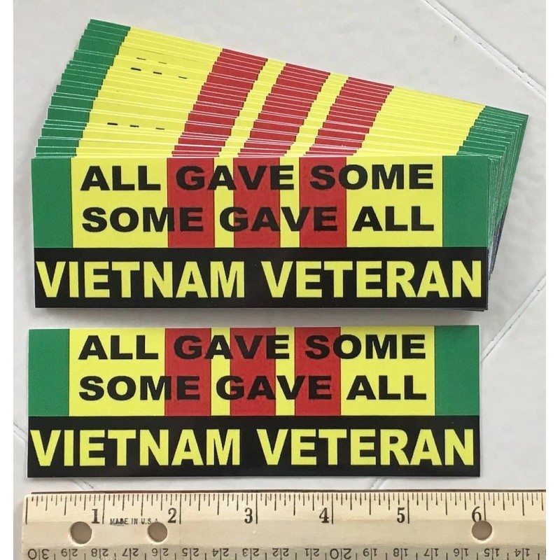 Military Branch support all. 4"X 4" vinyl. NEW. $2.68