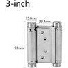 CENPEK 2PCS 3 Inch Stainless Steel Two-Way Hinge Double Opening
