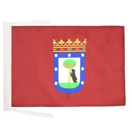 Madrid Flag 18'' x 12'' cords - Madrid SMALL flags 30 x 45cm - Banner 18x12 in - AZ FLAG