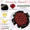 Waipfaru 36 Pcs Glitter Roses Bouquet, DIY Fake Flowers Bouquet,