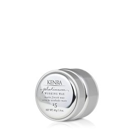Kenra Platinum Working Wax 15 | Cera moldeadora de acabado mate | Fijación media y flexible | Fórmula no grasosa a base de crema | Texturiza y define estilos | Todo tipo de cabello | 40 g