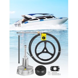 Vevor Outboard Steering System 13' Outboard Rotary Steering System 13 Feet Boat Steering Cable with 13" Wheel Durable Marine Steering System : Sports & Outdoors