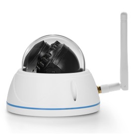 Alecto DVC136IP Outdoor Dome Surveillance Camera, IP Camera with WiFi and IP55, Supports 128G SD Card (without), White