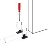 Homode Barn Door Floor Guide, Matte Black Metal Floor Mounted
